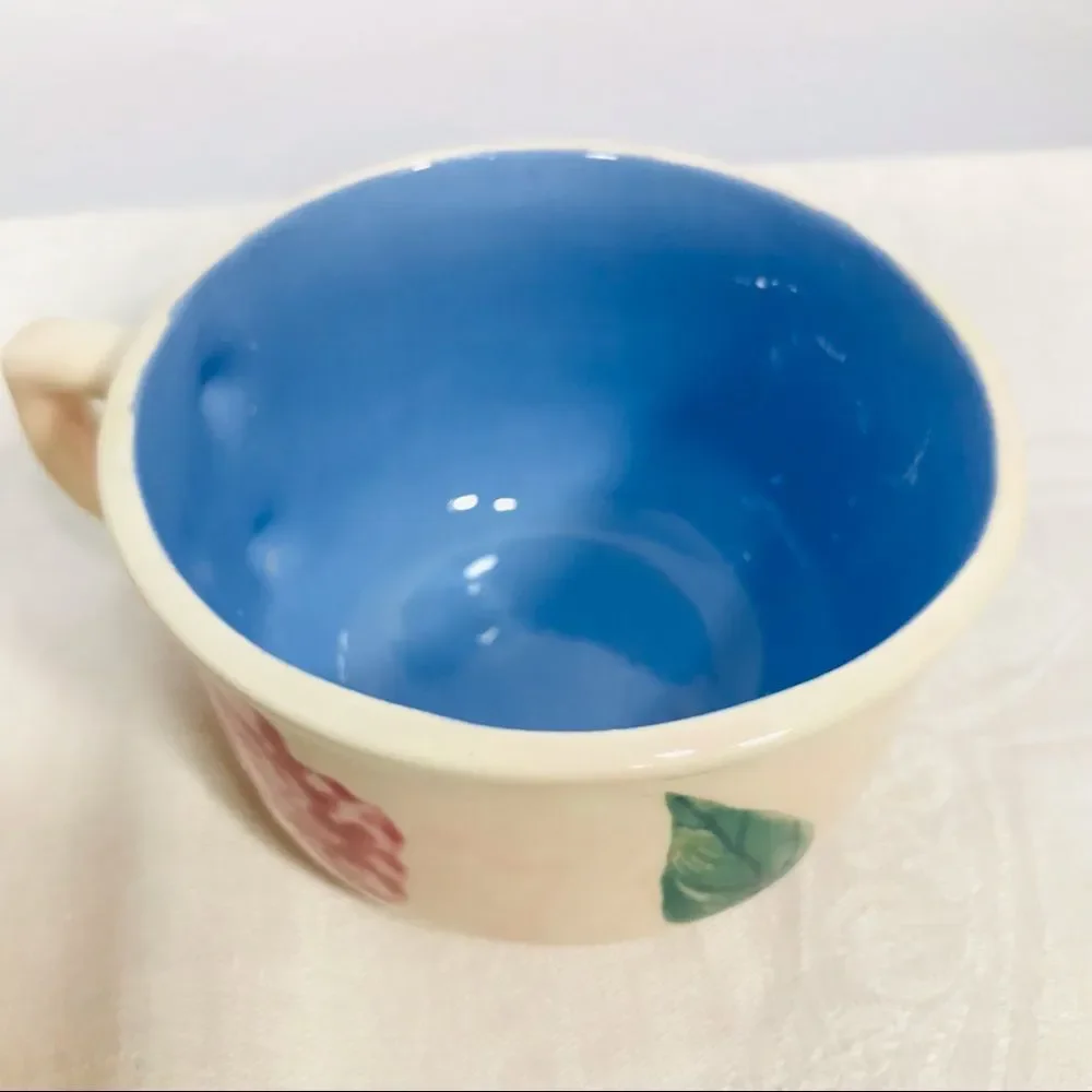 Ceramic Teapot Cup Set Floral Painted Personal Size Tea Party Set Tea Cup